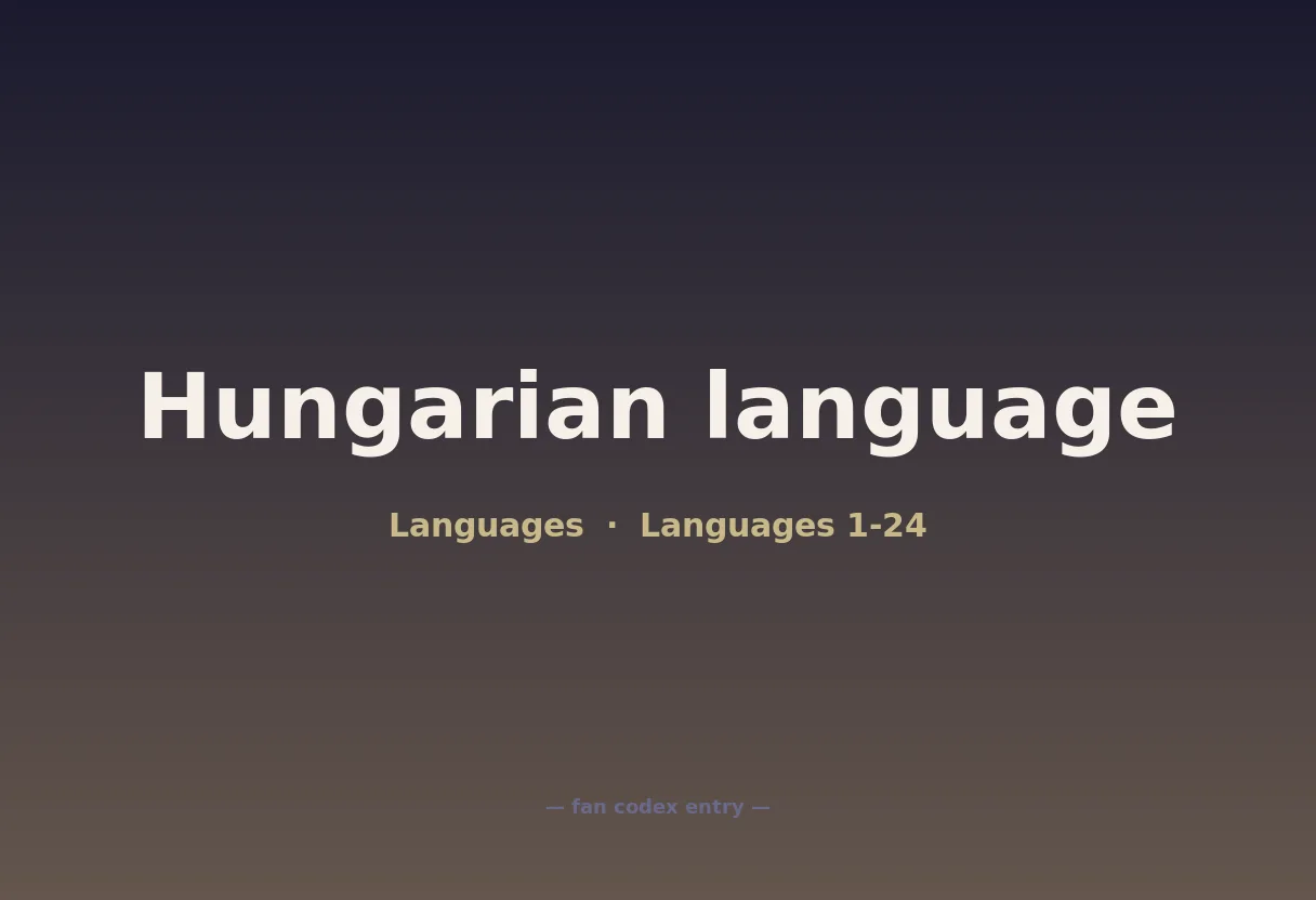 Hungarian language