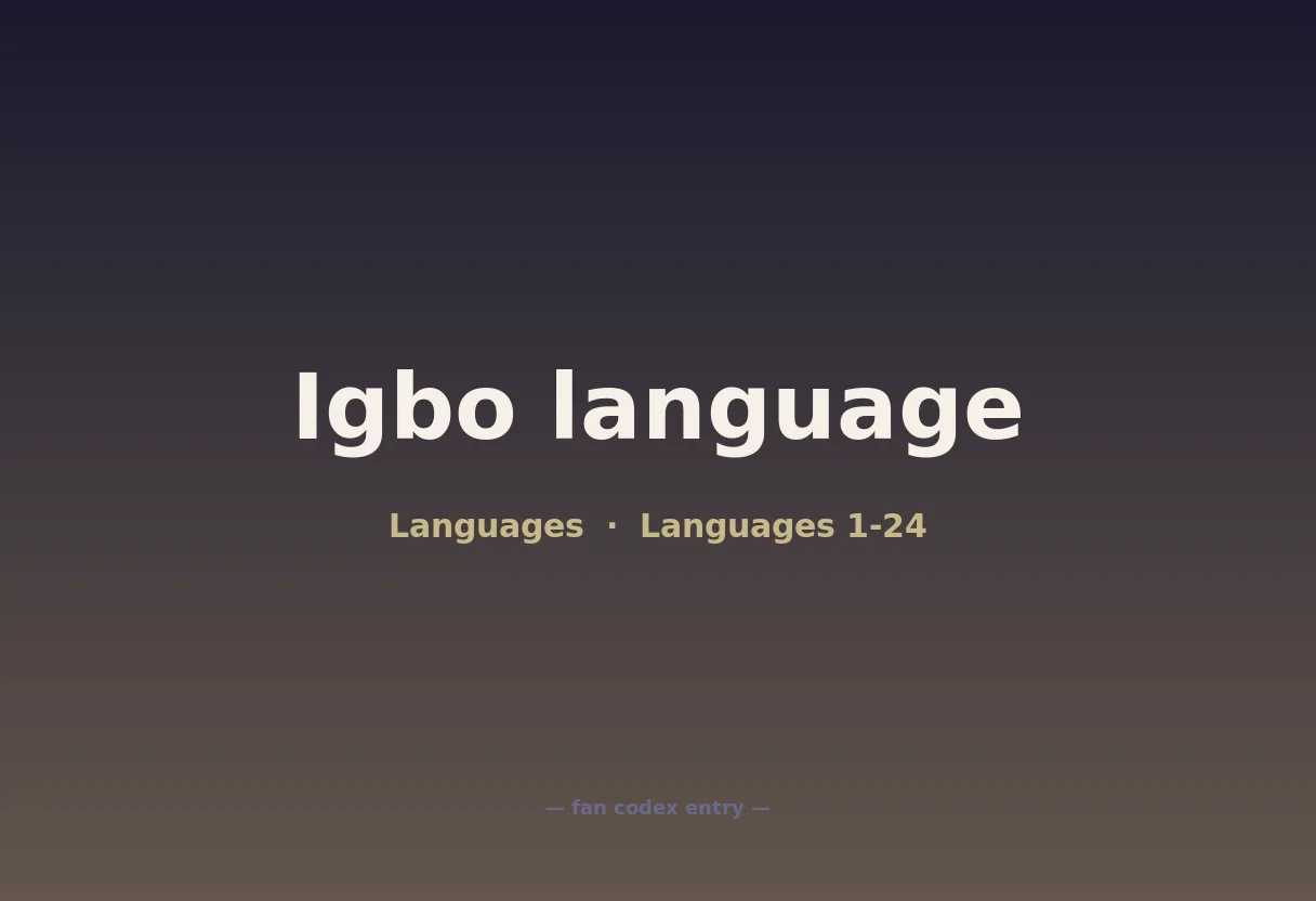 Igbo language
