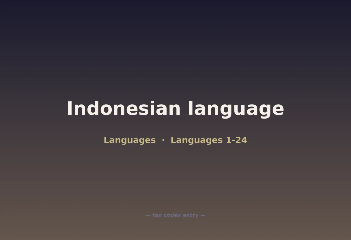 Indonesian language