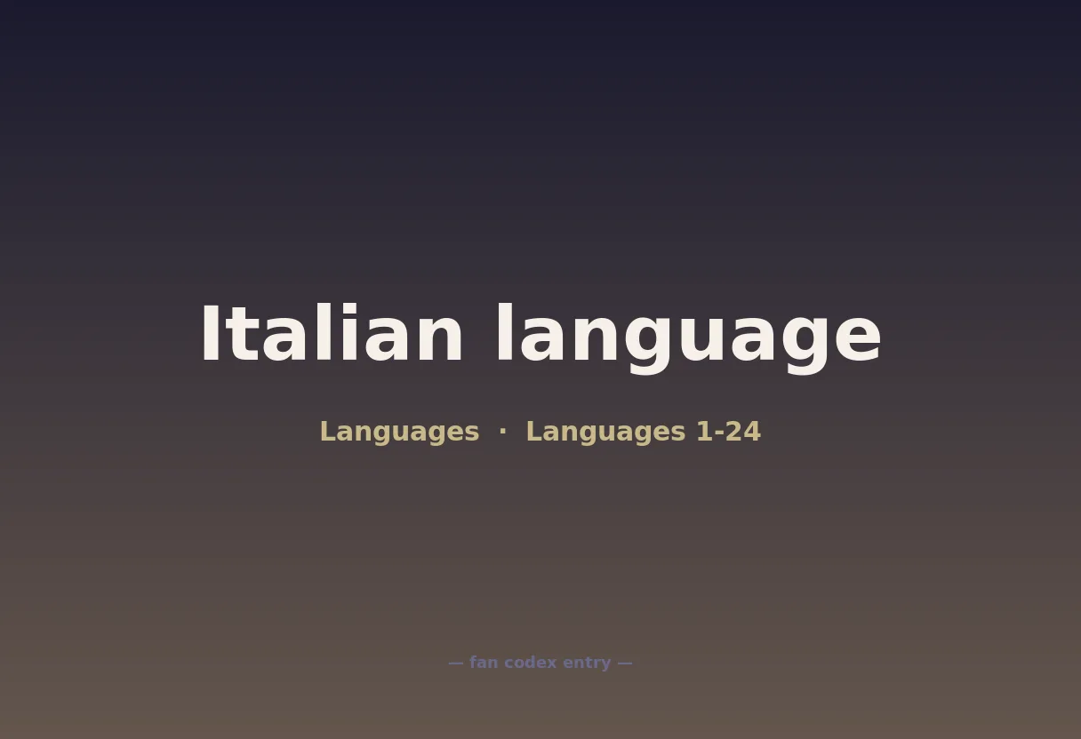 Italian language