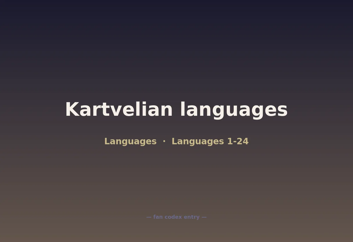 Kartvelian languages
