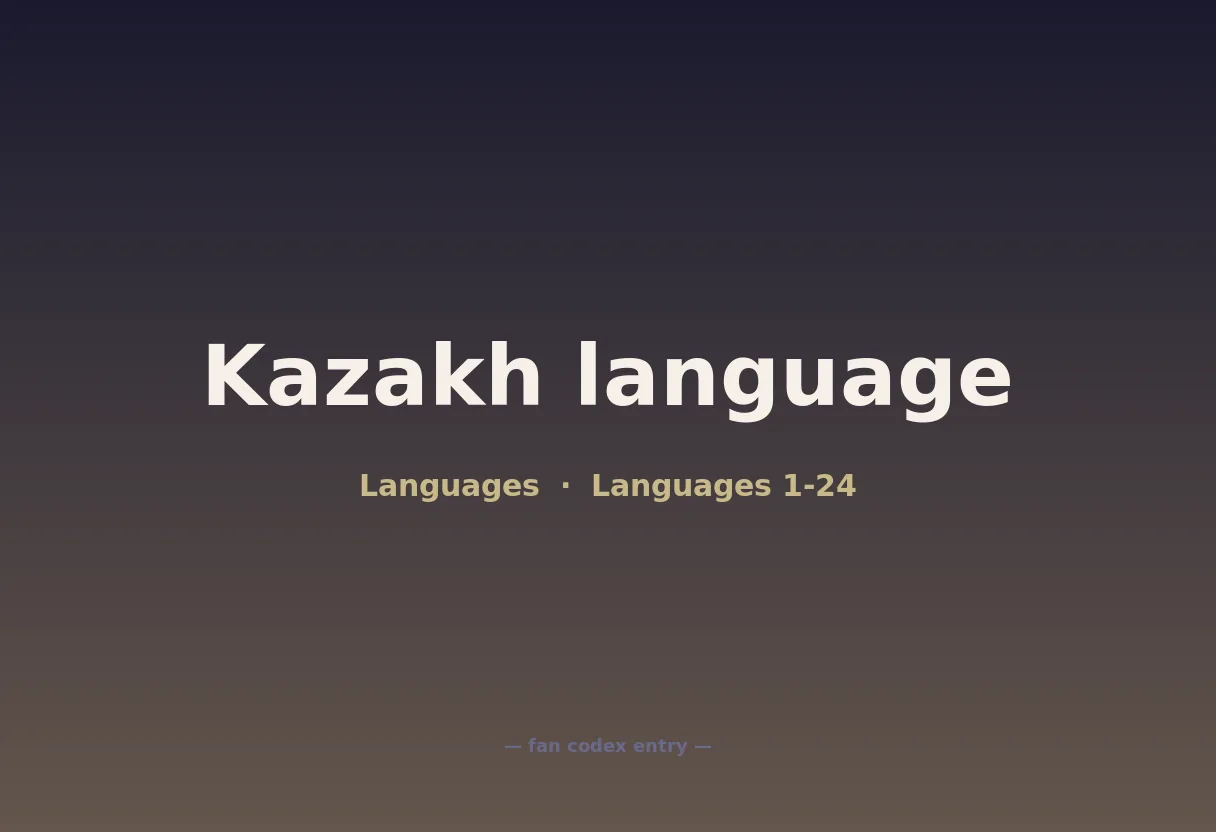 Kazakh language