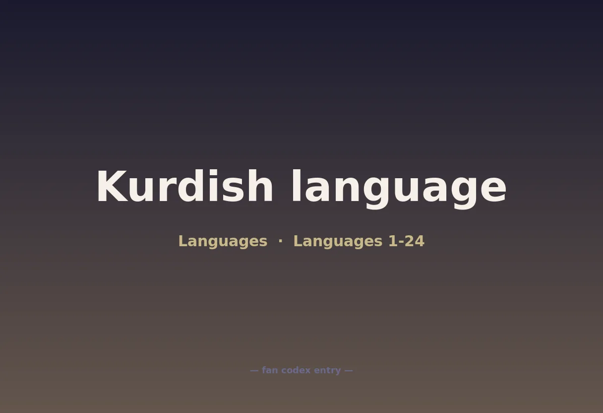 Kurdish language