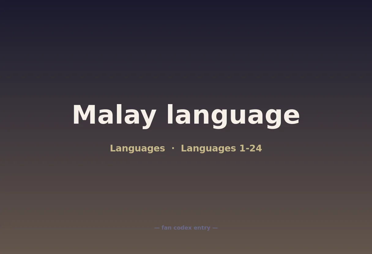 Malay language