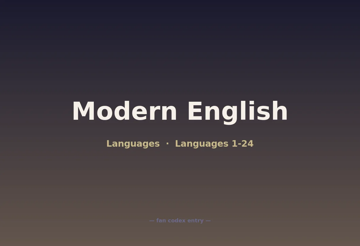 Modern English