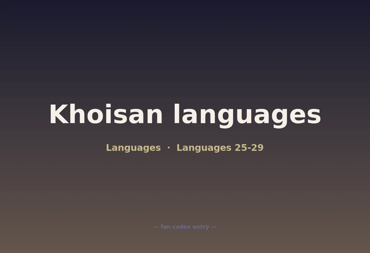 Khoisan languages