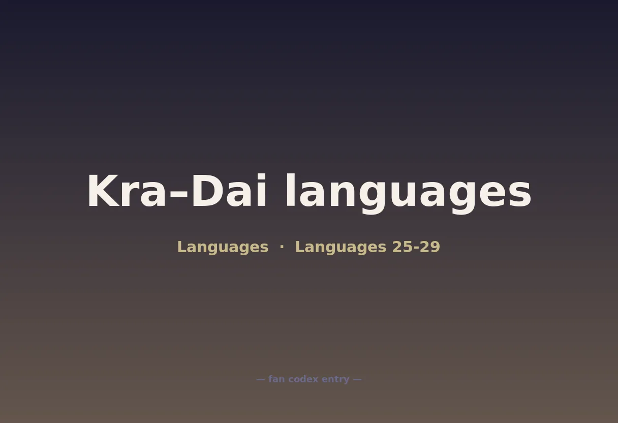 Kra–Dai languages