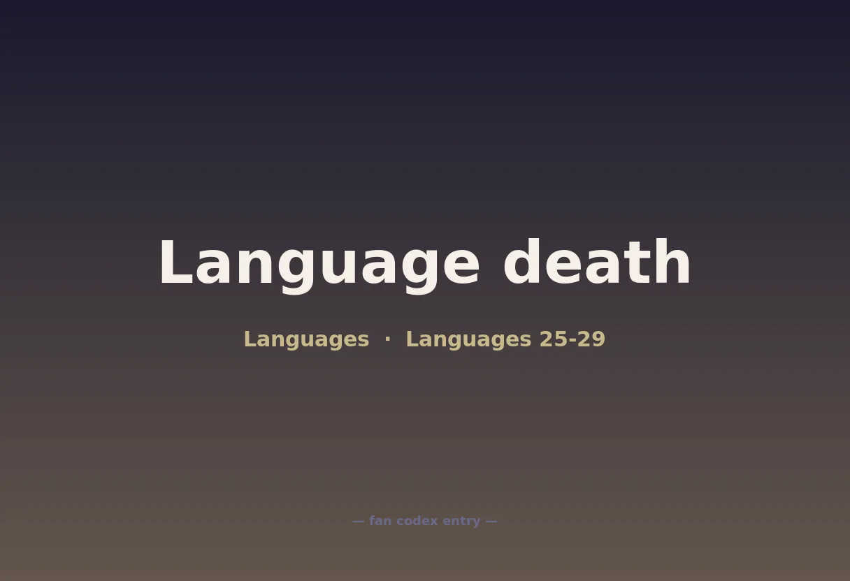 Language death